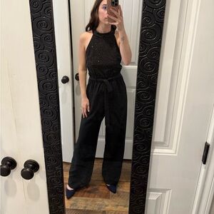 Beautiful black high neck jumpsuit